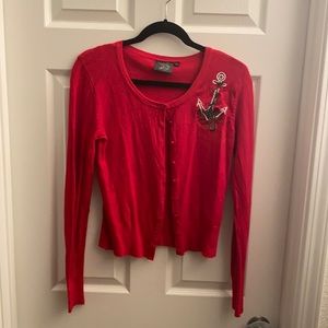 XL Living Dead Souls Embroidered Cardigan pinup